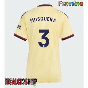 Arsenal Cristhian Mosquera #3 Terza Maglia Femmina 2026-27 Manica Corta